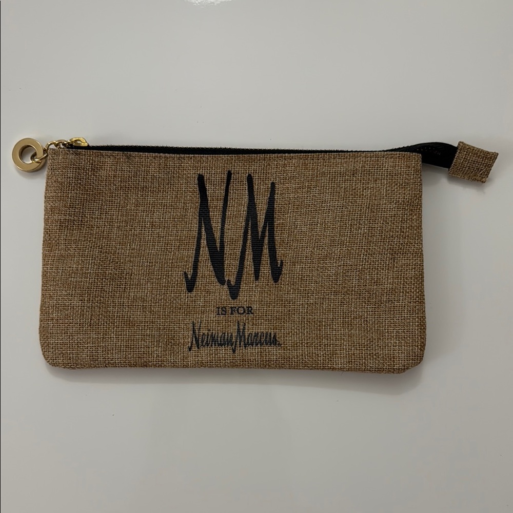 Apple & Bee for Neiman Marcus Pouch Brown Pouch with Gold Zipper